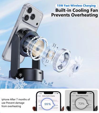 Eary 3 in 1 Wireless Charging Station for Apple for Magsafe Charger Stand for Iphone 17 16 15 14 for Airpods for Iwatch Series